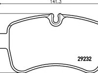 Set placute frana,frana disc IVECO DAILY V caroserie inchisa/combi (2011 - 2014) TEXTAR 2923201 piesa NOUA