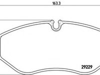 Set placute frana,frana disc IVECO DAILY V autobasculanta (2011 - 2014) BREMBO P A6 026