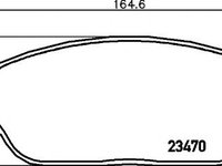 Set placute frana,frana disc JAGUAR S-TYPE limuzina (CCX), JAGUAR XJ limuzina (X350, X358) - MINTEX MDB2670