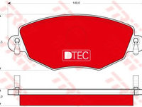 Set placute frana,frana disc JAGUAR X-TYPE (CF1) (2001 - 2009) TRW GDB1434DTE piesa NOUA