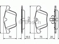 Set placute frana,frana disc JAGUAR XF SPORTBRAKE (CC9) (2012 - 2014) BOSCH 0 986 494 481