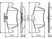 Set placute frana,frana disc JAGUAR XJ (N3_, X350, X358) (2003 - 2009) BOSCH 0 986 495 216