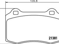 Set placute frana,frana disc JAGUAR XK 8 cupe (QEV), JAGUAR XK 8 Convertible (QDV), JAGUAR S-TYPE limuzina (CCX) - MINTEX MDB2221