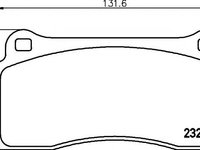 Set placute frana,frana disc JAGUAR XK 8 cupe (QEV), JAGUAR XK 8 Convertible (QDV), JAGUAR Vanden Plas (NAW, NBW) - MINTEX MDB2413