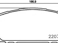 Set placute frana,frana disc JEEP CHEROKEE (KL) (2013 - 2016) TEXTAR 2207001 piesa NOUA