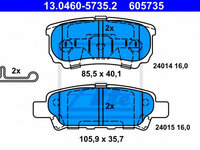 Set placute frana,frana disc JEEP COMPASS (MK49) (2006 - 2020) ATE 13.0460-5735.2