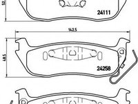 Set placute frana,frana disc JEEP GRAND CHEROKEE III (WH, WK) (2005 - 2010) BREMBO P 37 011 piesa NOUA