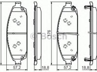 Set placute frana,frana disc JEEP GRAND CHEROKEE III (WH, WK) (2005 - 2010) BOSCH 0 986 494 370 piesa NOUA