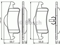 Set placute frana,frana disc JEEP GRAND CHEROKEE II (WJ, WG) (1998 - 2005) BOSCH 0 986 424 665 piesa NOUA