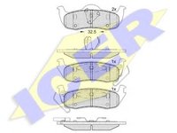 Set placute frana,frana disc JEEP GRAND CHEROKEE III (WH, WK), JEEP COMMANDER (XK), JEEP GRAND CHEROKEE IV (WK, WK2) - ICER 181766