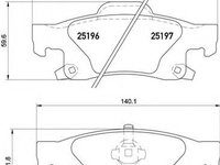 Set placute frana,frana disc JEEP GRAND CHEROKEE IV (WK, WK2) (2010 - 2016) BREMBO P 37 016 piesa NOUA