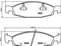 Set placute frana,frana disc JEEP WAGONEER (XJ), JEEP GRAND CHEROKEE Mk II (WJ, WG) - MINTEX MDB2153