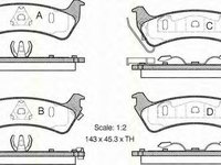 Set placute frana,frana disc JEEP WRANGLER Mk II (TJ), JEEP GRAND CHEROKEE (ZJ) - TRISCAN 8110 80530