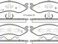 Set placute frana,frana disc JEEP WRANGLER (YJ, SJ_), JEEP WRANGLER Mk II (TJ), JEEP WAGONEER (XJ) - TRISCAN 8110 80525