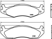 Set placute frana,frana disc JEEP WRANGLER (YJ, SJ_), JEEP WAGONEER (XJ), HUMMER HUMMER H1 - HELLA PAGID 8DB 355 006-371