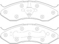 Set placute frana,frana disc JEEP WRANGLER (YJ, SJ_), JEEP WAGONEER (XJ), JEEP GRAND CHEROKEE (ZJ) - WAGNER WBP21822A