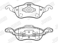 Set placute frana,frana disc JURID 571967J