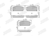 Set placute frana,frana disc JURID 573335J