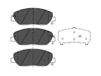 Set placute frana,frana disc KAVO PARTS KBP-3023