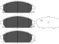 Set placute frana,frana disc KAVO PARTS KBP-6515