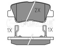 Set placute frana,frana disc KIA AMANTI (GH), HYUNDAI EMBERA V (NF), KIA SOUL (AM) - MEYLE 025 249 3415/W