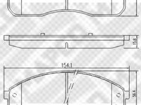 Set placute frana,frana disc KIA BESTA caroserie (TB), KIA SEDONA I (UP), KIA SEDONA Mk II (GQ) - MAPCO 6740