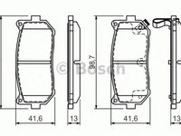 Set placute frana,frana disc KIA CARENS II (FJ) (2002 - 2006) BOSCH 0 986 424 693 piesa NOUA