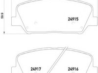 Set placute frana,frana disc KIA CEED (JD) (2012 - 2016) BREMBO P 30 065 piesa NOUA