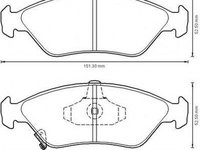 Set placute frana,frana disc KIA CREDOS (K9A), KIA CLARUS combi (GC) - JURID 572531J