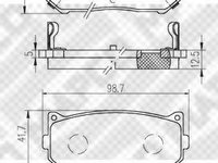 Set placute frana,frana disc KIA CREDOS (K9A), KIA SEPHIA (FB), KIA SEPHIA (FB) - MAPCO 6739