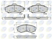 Set placute frana,frana disc KIA MAGENTIS (GD) (2001 - 2005) COMLINE CBP31741 piesa NOUA