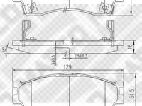 Set placute frana,frana disc KIA MENTOR limuzina (FA), KIA CREDOS (K9A), KIA MENTOR (FA) - MAPCO 6807