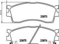 Set placute frana,frana disc KIA MENTOR limuzina (FA), KIA CREDOS (K9A), KIA MENTOR (FA) - HELLA PAGID 8DB 355 010-251