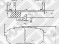 Set placute frana,frana disc KIA MORNING (BA), HYUNDAI i10 (PA) - MAPCO 6816