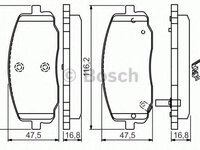 Set placute frana,frana disc KIA MORNING (BA), HYUNDAI i10 (PA) - BOSCH 0 986 494 594