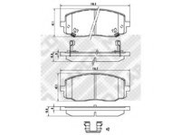 Set placute frana,frana disc KIA MORNING (BA), HYUNDAI i10 (PA), HYUNDAI i20 (PB, PBT) - MAPCO 6815