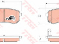 Set placute frana,frana disc KIA PICANTO (BA) (2004 - 2020) TRW GDB3370