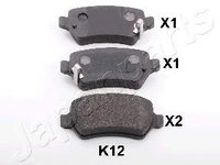 Set placute frana,frana disc KIA PRO CEED (JD) (2013 - 2016) JAPANPARTS PP-K12AF piesa NOUA