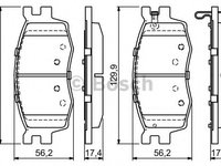 Set placute frana,frana disc KIA RIO II (JB) (2005 - 2016) BOSCH 0 986 494 139 piesa NOUA