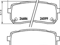 Set placute frana,frana disc KIA SEDONA Mk II (GQ), KIA SEDONA Mk II (VQ), HYUNDAI H300 caroserie (TQ) - MINTEX MDB2922