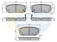 Set placute frana,frana disc KIA SORENTO I (JC) (2002 - 2009) COMLINE CBP31288 piesa NOUA