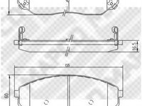 Set placute frana,frana disc KIA SORENTO I (JC) - MAPCO 6741