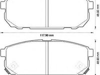 Set placute frana,frana disc KIA SORENTO I (JC) - JURID 572549J