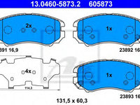 Set placute frana,frana disc KIA SOUL (AM) (2009 - 2020) ATE 13.0460-5873.2