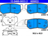 Set placute frana,frana disc KIA SPORTAGE (JE_, KM_) (2004 - 2020) ATE 13.0460-5833.2