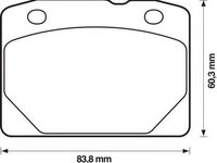 Set placute frana,frana disc LADA 1200-1500 combi, LADA 1200-1600, LADA RIVA (2105) - JURID 571202J