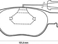 Set placute frana,frana disc LANCIA DEDRA (835), LANCIA DELTA Mk II (836), ALFA ROMEO 145 (930) - JURID 571882J