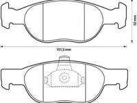 Set placute frana,frana disc LANCIA DEDRA (835), LANCIA DELTA Mk II (836), ALFA ROMEO 145 (930) - JURID 571972J