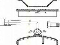 Set placute frana,frana disc LANCIA DEDRA (835), FIAT TEMPRA (159), FIAT TEMPRA SW (159) - TRISCAN 8110 15900