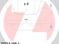 Set placute frana,frana disc LANCIA DELTA III (844) (2008 - 2014) ZIMMERMANN 23714.165.1 piesa NOUA